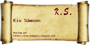 Kis Sámson névjegykártya